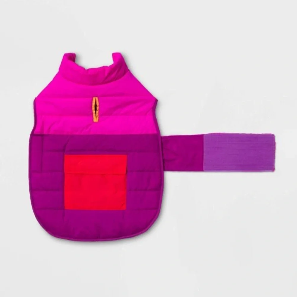 Color Block Option Dog Puffer nwt pink Barbie barbiecore